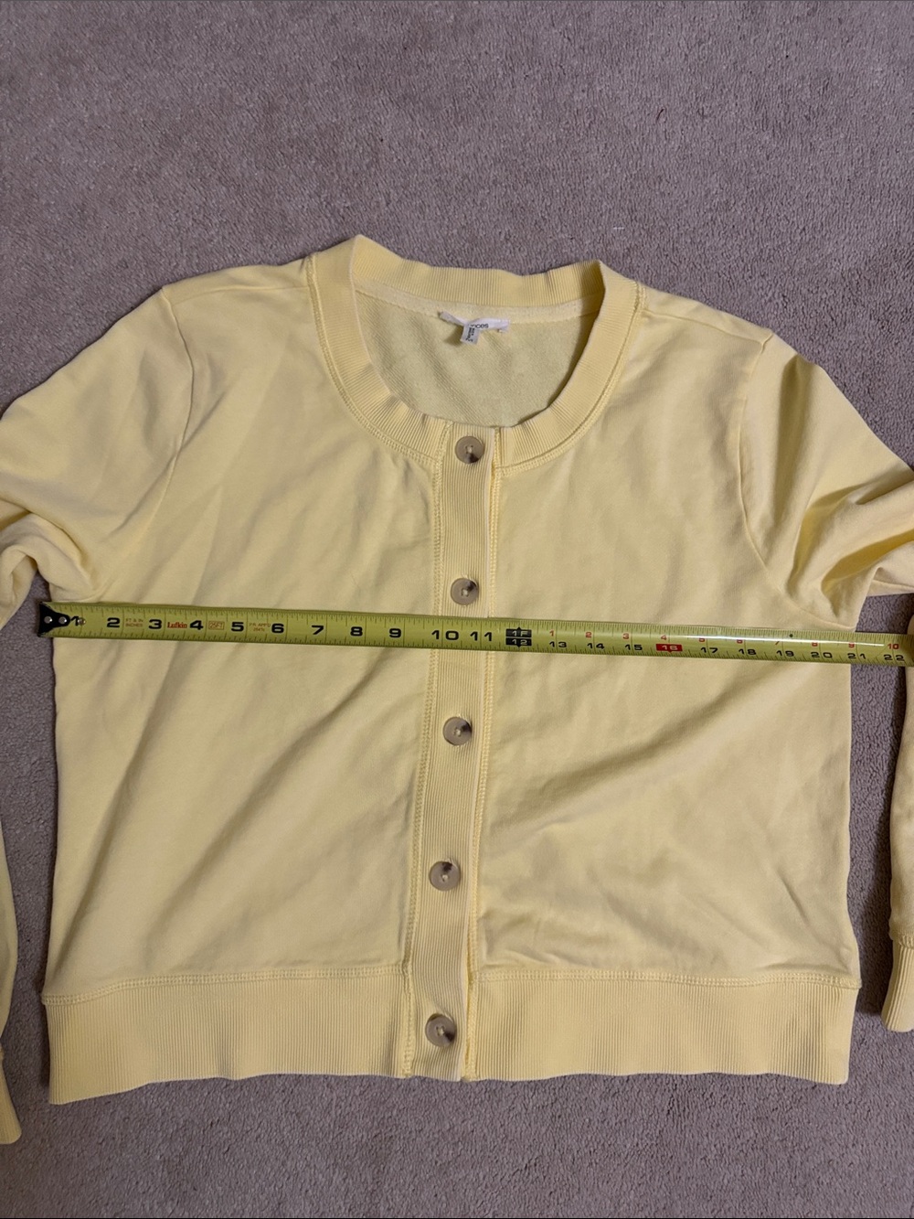 Maurices Yellow Button-Front Cardigan - Picture 4 of 5